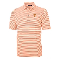 Polo recyclé à rayures écologiques Virtue des Tennessee Volunteers pour homme, Cutter & Buck, orange