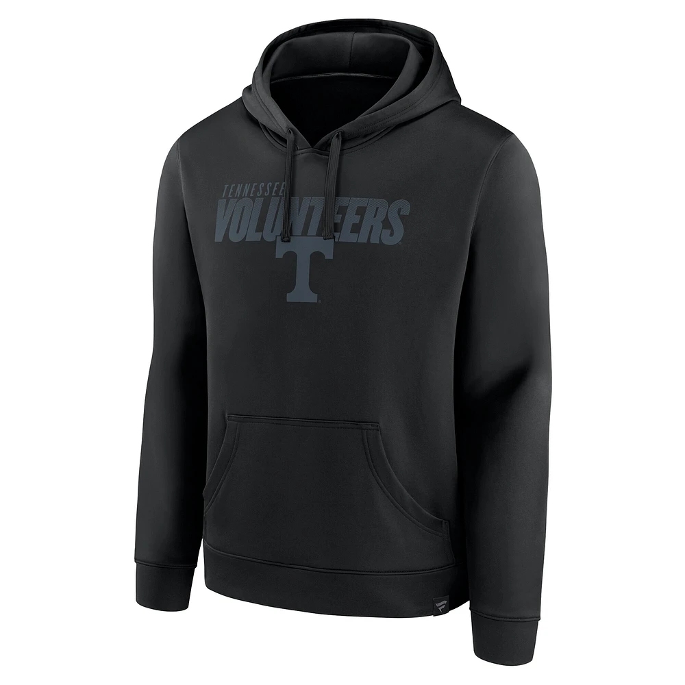 Men's Fanatics Black Tennessee Volunteers Blackout Pullover Hoodie