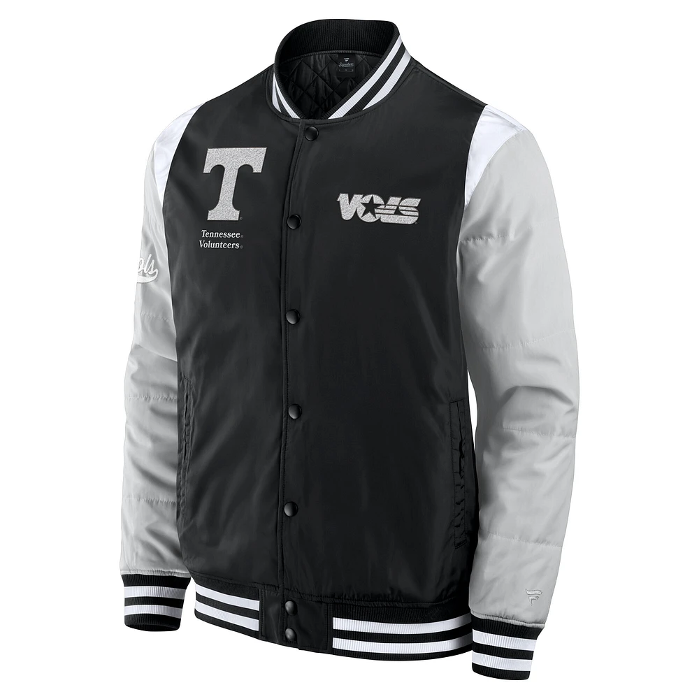 Veste à boutons-pression intégrale noire pour homme Fanatics Tennessee Volunteers Elements Elite