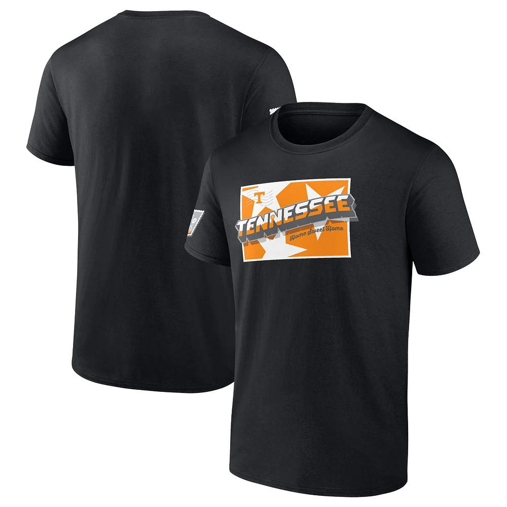 T-shirt noir de fan des volontaires du Tennessee Fanatics pour hommes