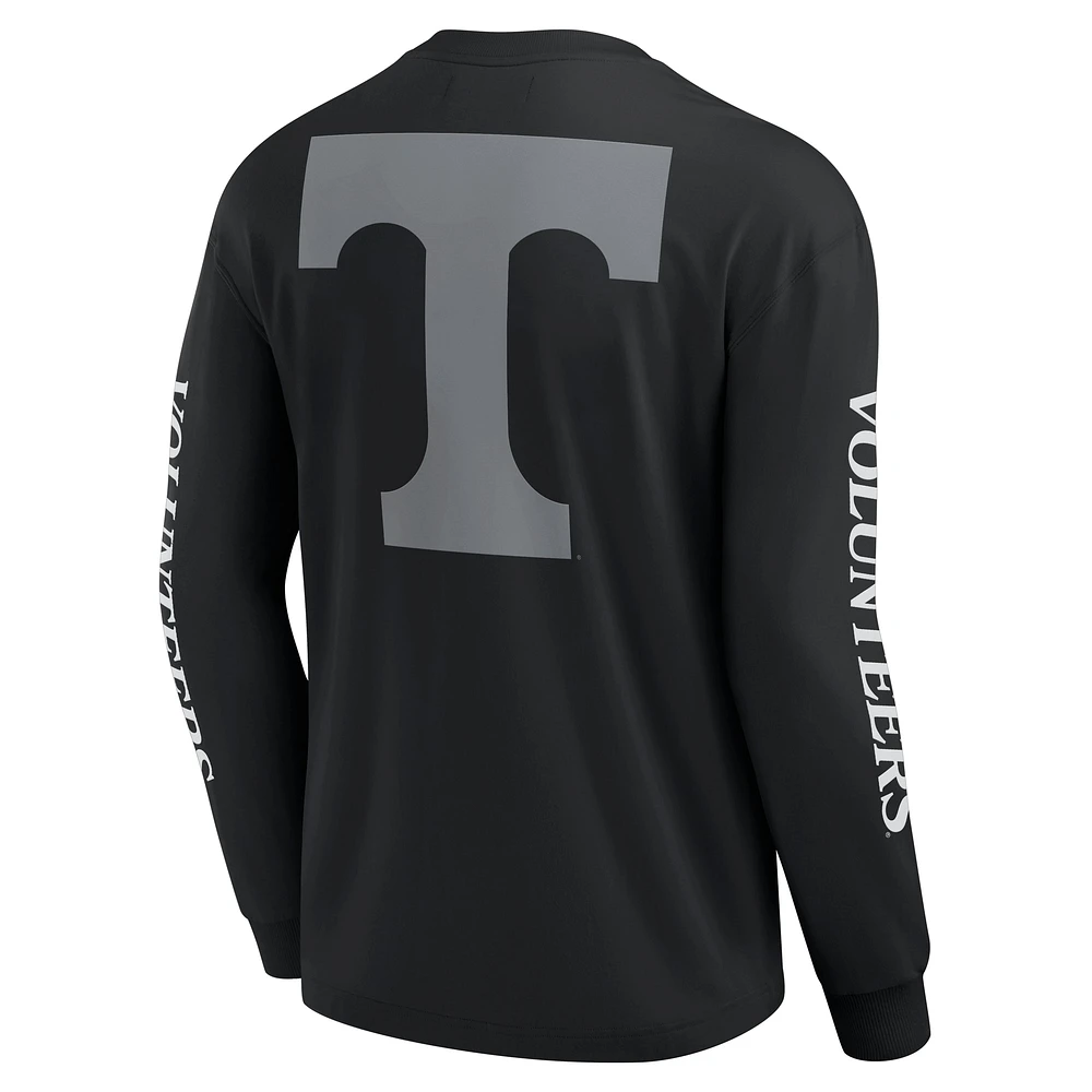 T-shirt à manches longues noir pour hommes Fanatics Tennessee Volunteers Strive