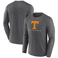 T-shirt à manches longues pour homme Fanatics Charcoal Tennessee Volunteers Defender