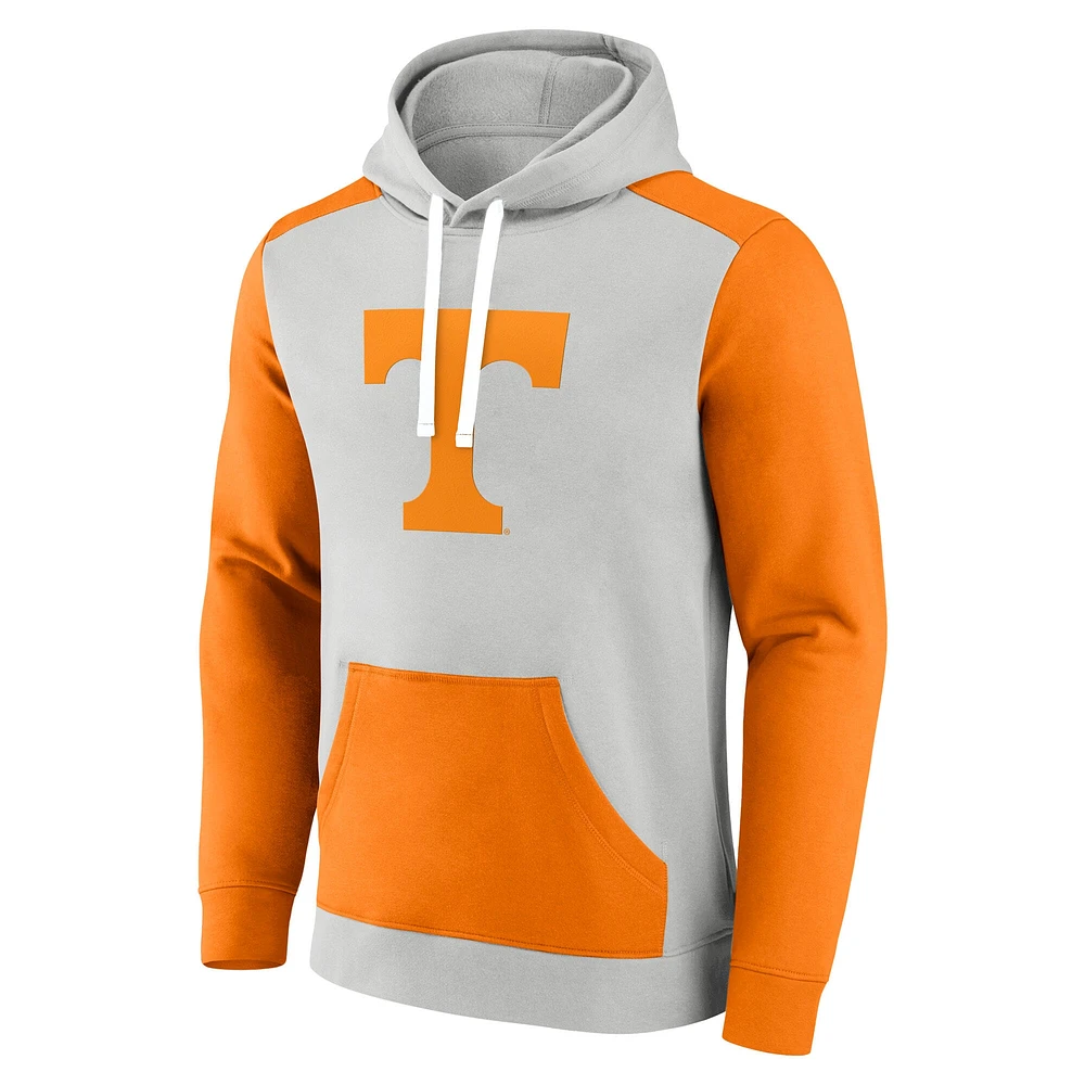 Men's Fanatics  Gray/Tennessee Orange Tennessee Volunteers Primary Arctic Fleece Pullover Hoodie