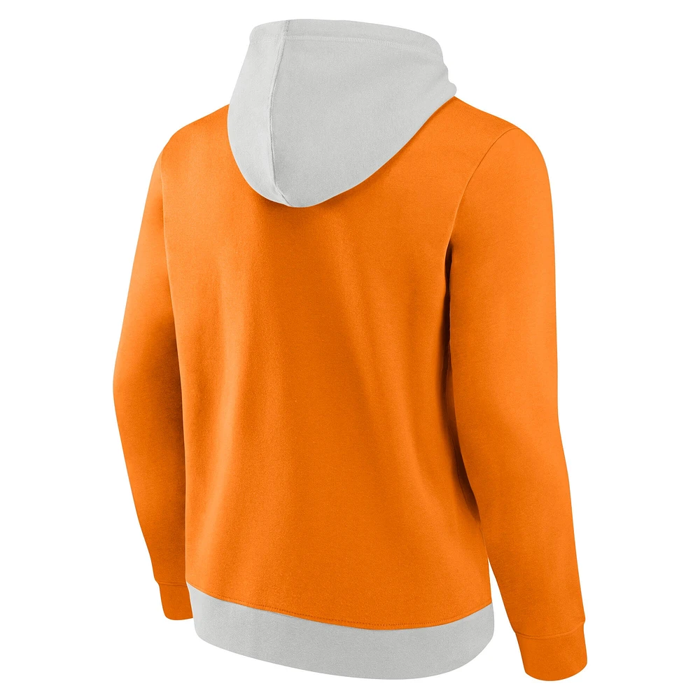 Men's Fanatics  Gray/Tennessee Orange Tennessee Volunteers Primary Arctic Fleece Pullover Hoodie