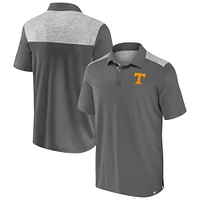 Men's Fanatics Gray Tennessee Volunteers Iconic Brushed Blocked Polo