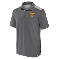 Men's Fanatics Gray Tennessee Volunteers Iconic Brushed Blocked Polo