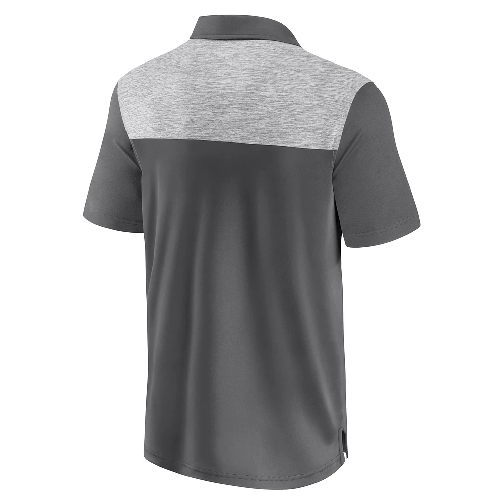 Men's Fanatics Gray Tennessee Volunteers Iconic Brushed Blocked Polo