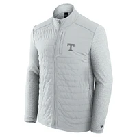 Veste zippée entièrement ton sur avec logo principal des Tennessee Volunteers pour hommes Fanatics Grey