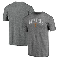 Men's Fanatics Heather Gray Tennessee Volunteers Arched City Tri-Blend T-Shirt