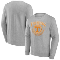 Men's Fanatics Heather Gray Tennessee Volunteers Laurel Classic Fleece Pullover Sweatshirt