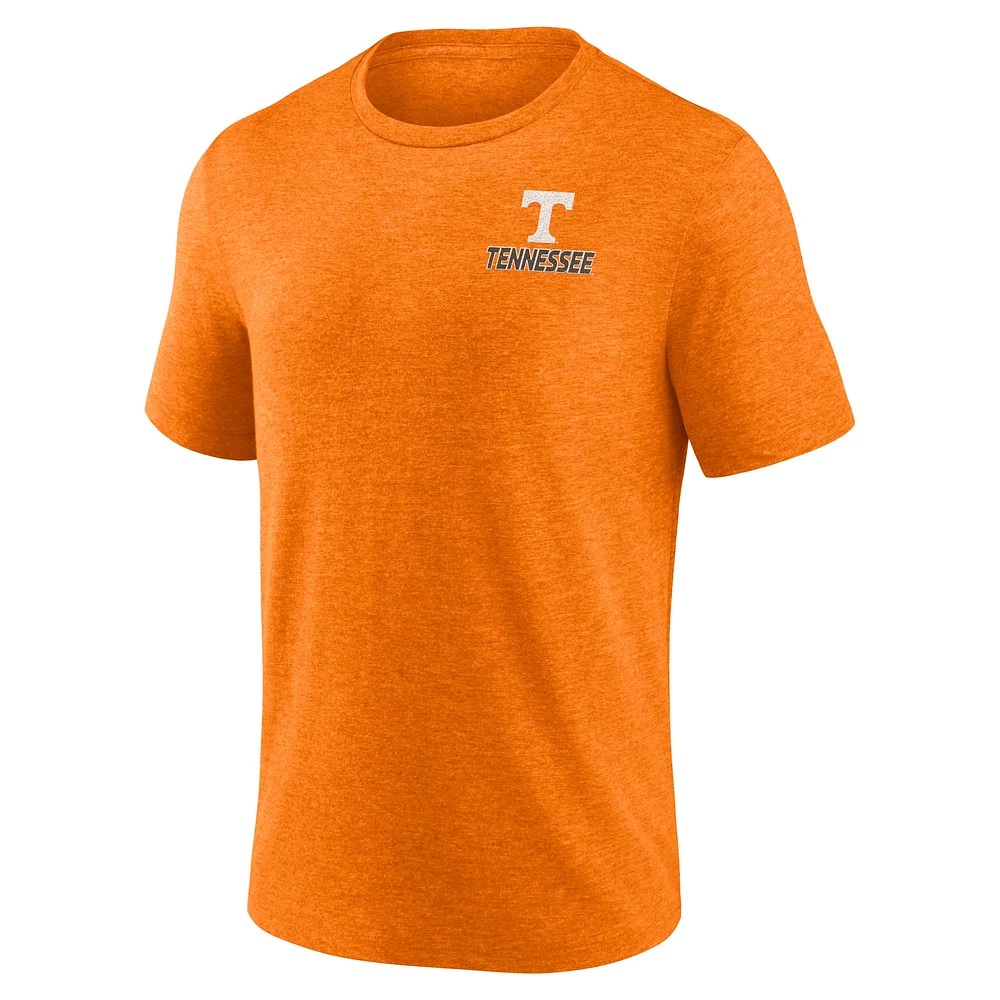 T-shirt Fanatics pour homme, orange, Tennessee Volunteers, idéal, délavé, tri-blend