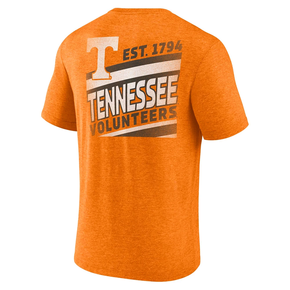 T-shirt Fanatics pour homme, orange, Tennessee Volunteers, idéal, délavé, tri-blend