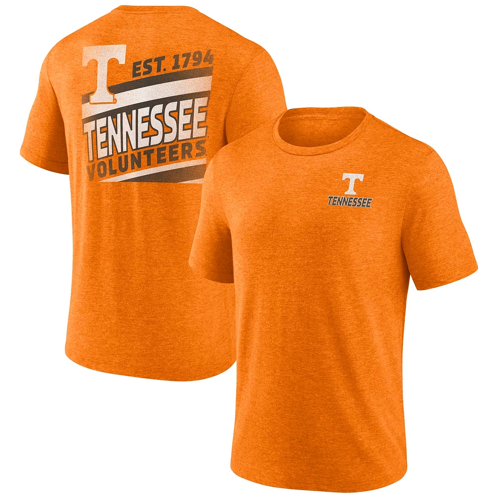 T-shirt Fanatics pour homme, orange, Tennessee Volunteers, idéal, délavé, tri-blend
