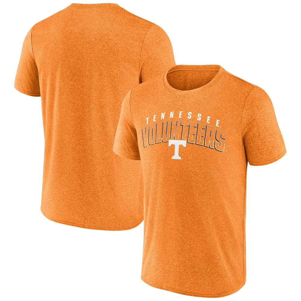 T-shirt Fanatics Heather Tennessee Orange Volunteers Outline Split pour homme