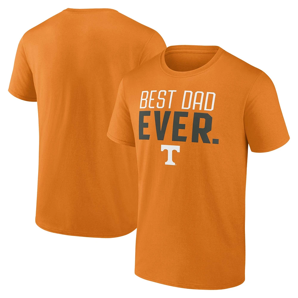 T-shirt Fanatics Tennessee Orange Volunteers pour hommes, meilleur papa de tous les temps