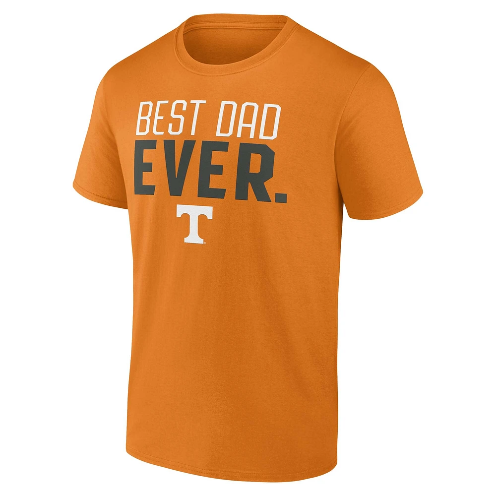 T-shirt Fanatics Tennessee Orange Volunteers pour hommes, meilleur papa de tous les temps