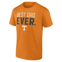 T-shirt Fanatics Tennessee Orange Volunteers pour hommes, meilleur papa de tous les temps