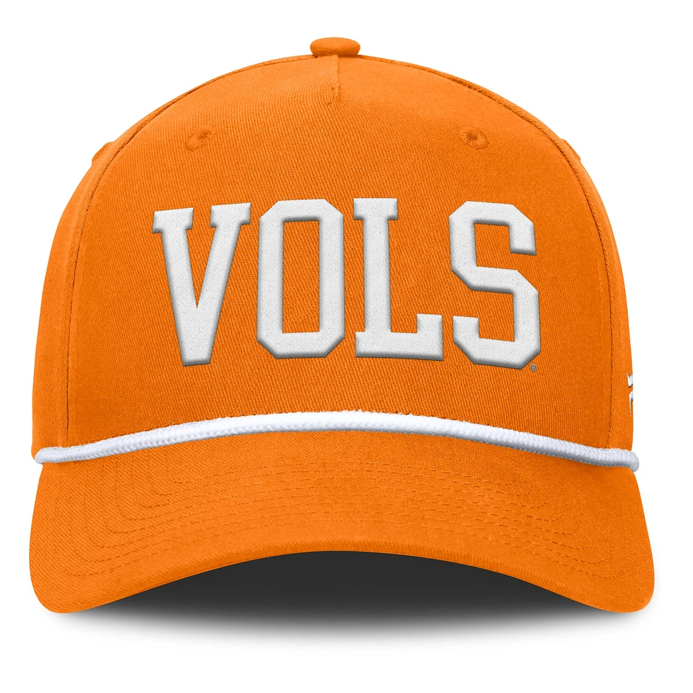 Casquette ajustable en corde pour balles fausses Tennessee Orange Tennessee Volunteers Fanatics pour hommes