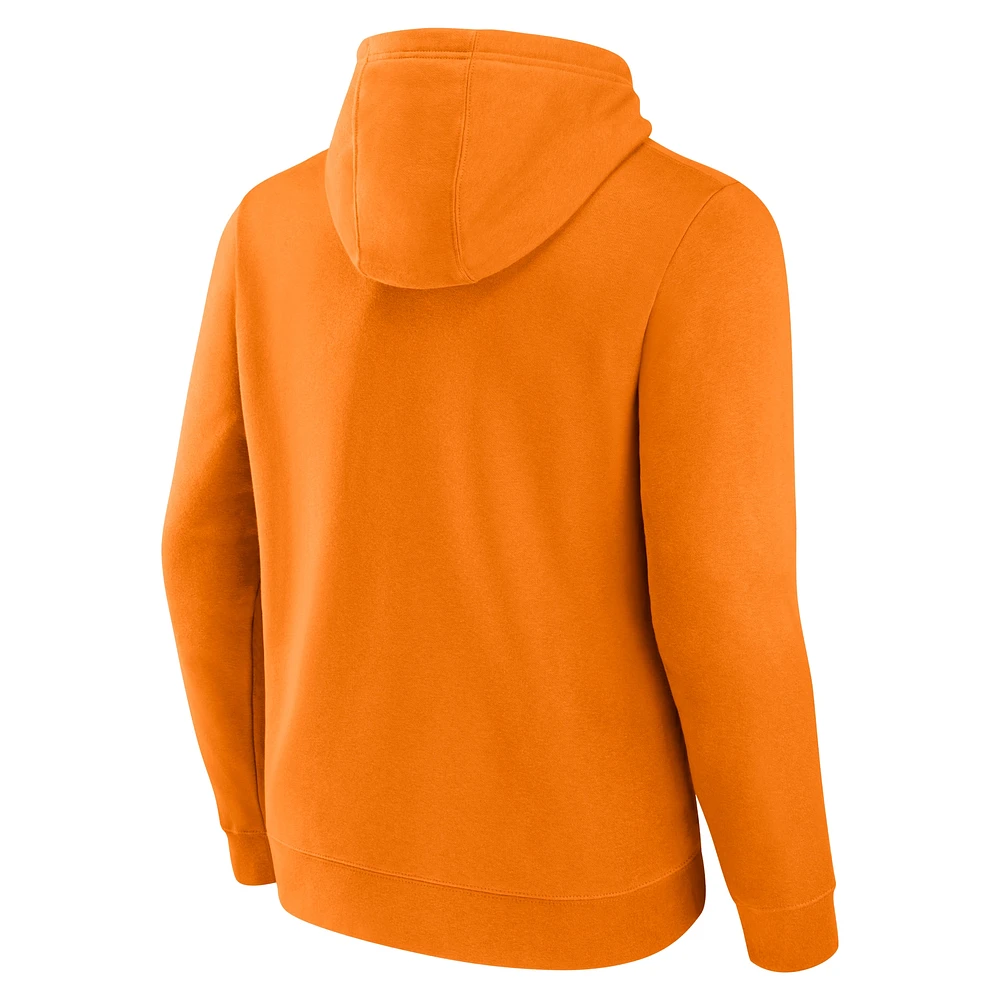 Sweat à capuche en polaire emblématique Down The Field pour homme Fanatics Tennessee Orange Volunteers