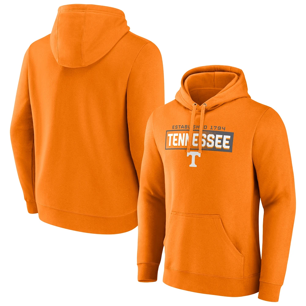 Sweat à capuche en polaire emblématique Down The Field pour homme Fanatics Tennessee Orange Volunteers