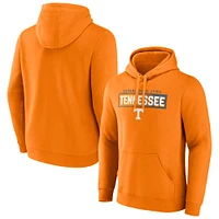 Men's Fanatics  Tennessee Orange Volunteers Iconic Fleece Down The Field Pullover Hoodie