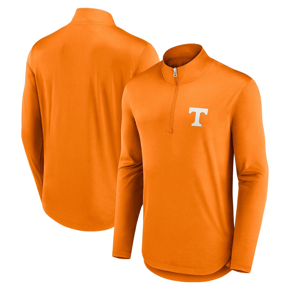 Men's Fanatics Tennessee Orange Volunteers Quarterback Mock Neck Quarter-Zip Top