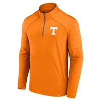 Men's Fanatics Tennessee Orange Volunteers Tonal Camo Quarter-Zip Raglan Top