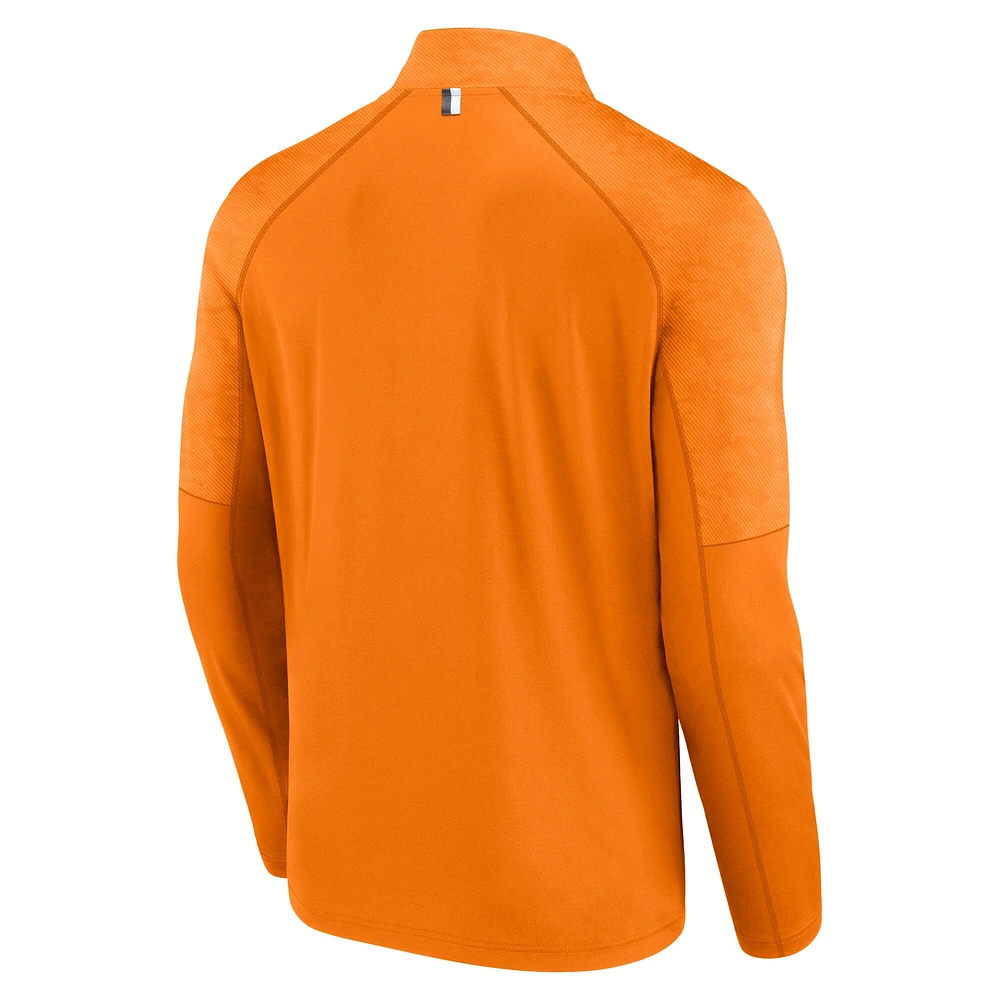 Men's Fanatics Tennessee Orange Volunteers Tonal Camo Quarter-Zip Raglan Top