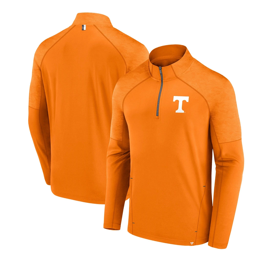 Men's Fanatics Tennessee Orange Volunteers Tonal Camo Quarter-Zip Raglan Top