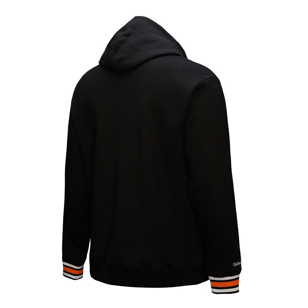 Men's Mitchell & Ness Black Tennessee Volunteers Chainstich Fleece Pullover Hoodie