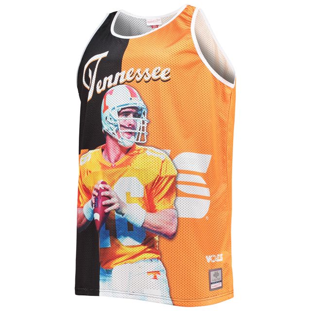 Débardeur pour homme Mitchell & Ness Peyton Manning Noir/Tennessee Orange Tennessee Volunteers Sublimated Player Big Tall