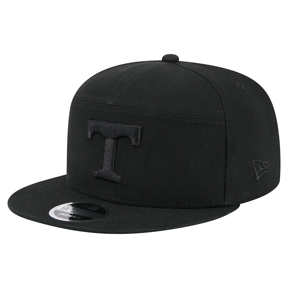 Casquette snapback 9FIFTY noire à panneaux fendus en toile pour homme New Era Tennessee Volunteers Adventure