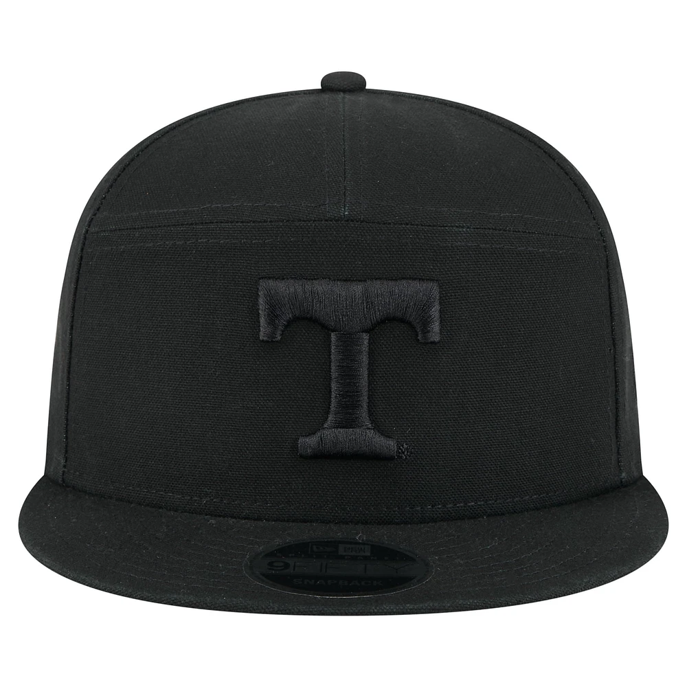 Casquette snapback 9FIFTY noire à panneaux fendus en toile pour homme New Era Tennessee Volunteers Adventure