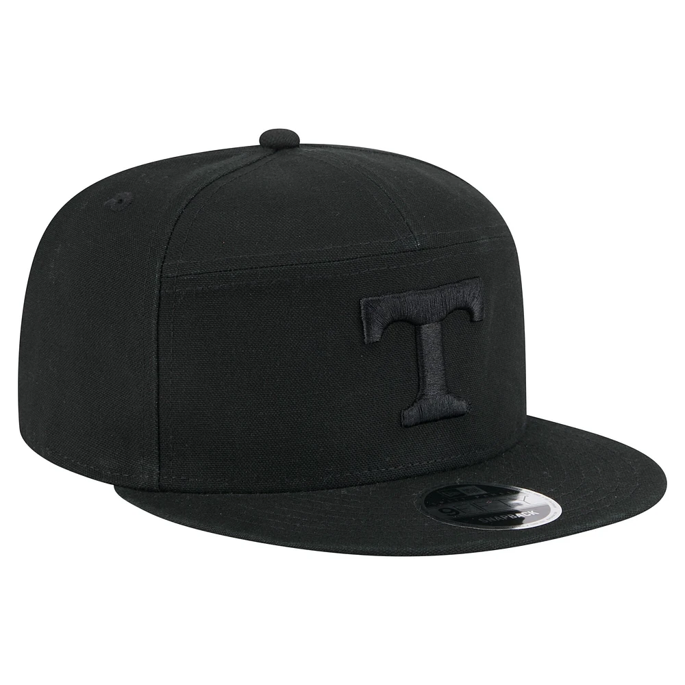 Casquette snapback 9FIFTY noire à panneaux fendus en toile pour homme New Era Tennessee Volunteers Adventure