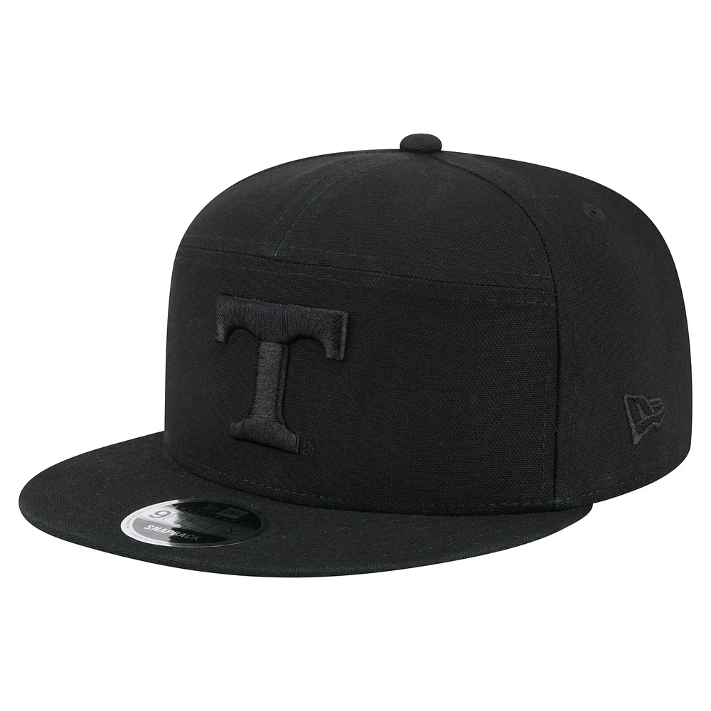 Casquette snapback 9FIFTY noire à panneaux fendus en toile pour homme New Era Tennessee Volunteers Adventure