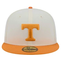 Men's New Era Cream Tennessee Volunteers Chrome 59FIFTY Fitted Hat