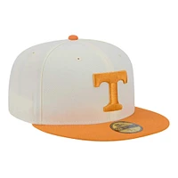 Men's New Era Cream Tennessee Volunteers Chrome 59FIFTY Fitted Hat