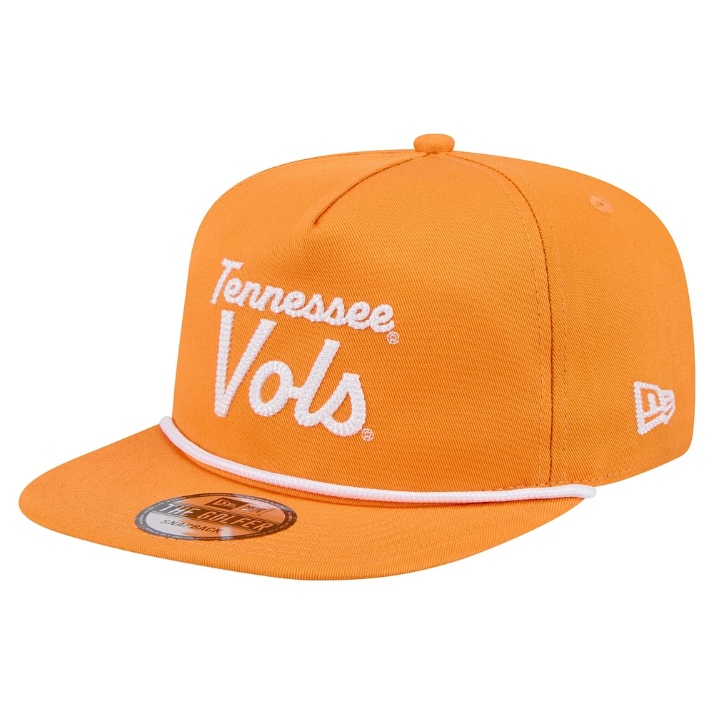 Men's New Era Tennessee Orange Tennessee Volunteers Adventure Team Text Golfer Snapback Hat