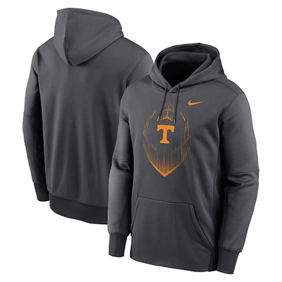 Sweat à capuche Nike Anthracite Tennessee Volunteers Icon Football Performance pour homme