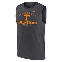 Débardeur musculaire Nike Anthracite Tennessee Volunteers Primetime Legend Lock Up Performance pour hommes