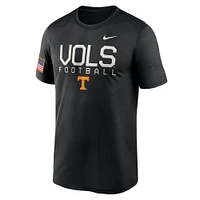 Men's Nike  Black Tennessee Volunteers 2024 Military Appreciation Legend Performance T-Shirt