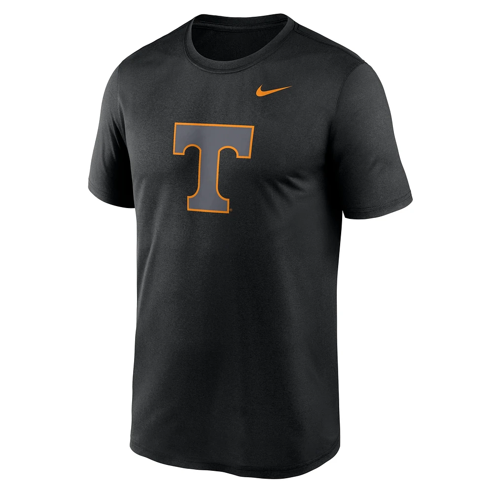 T-shirt Nike noir Tennessee Volunteers pour homme avec logo Legend Performance