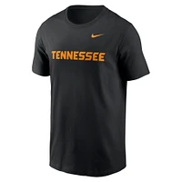 T-shirt Nike noir Tennessee Volunteers Primetime Wordmark pour homme