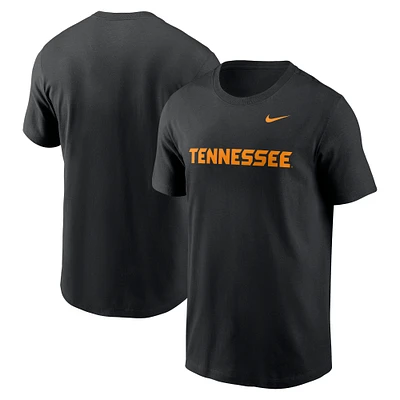 T-shirt Nike noir Tennessee Volunteers Primetime Wordmark pour homme