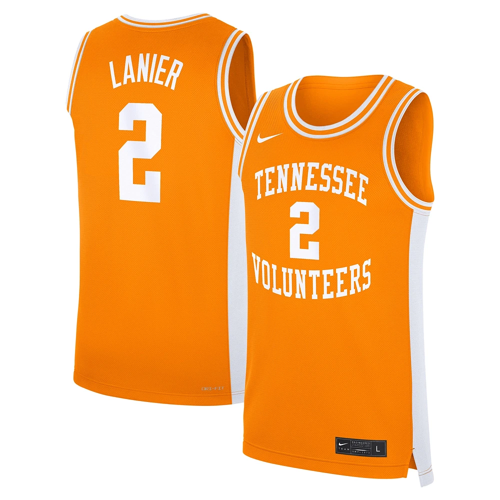Maillot de basket-ball réplique Nike Chaz Lanier Tennessee Orange Volunteers pour homme