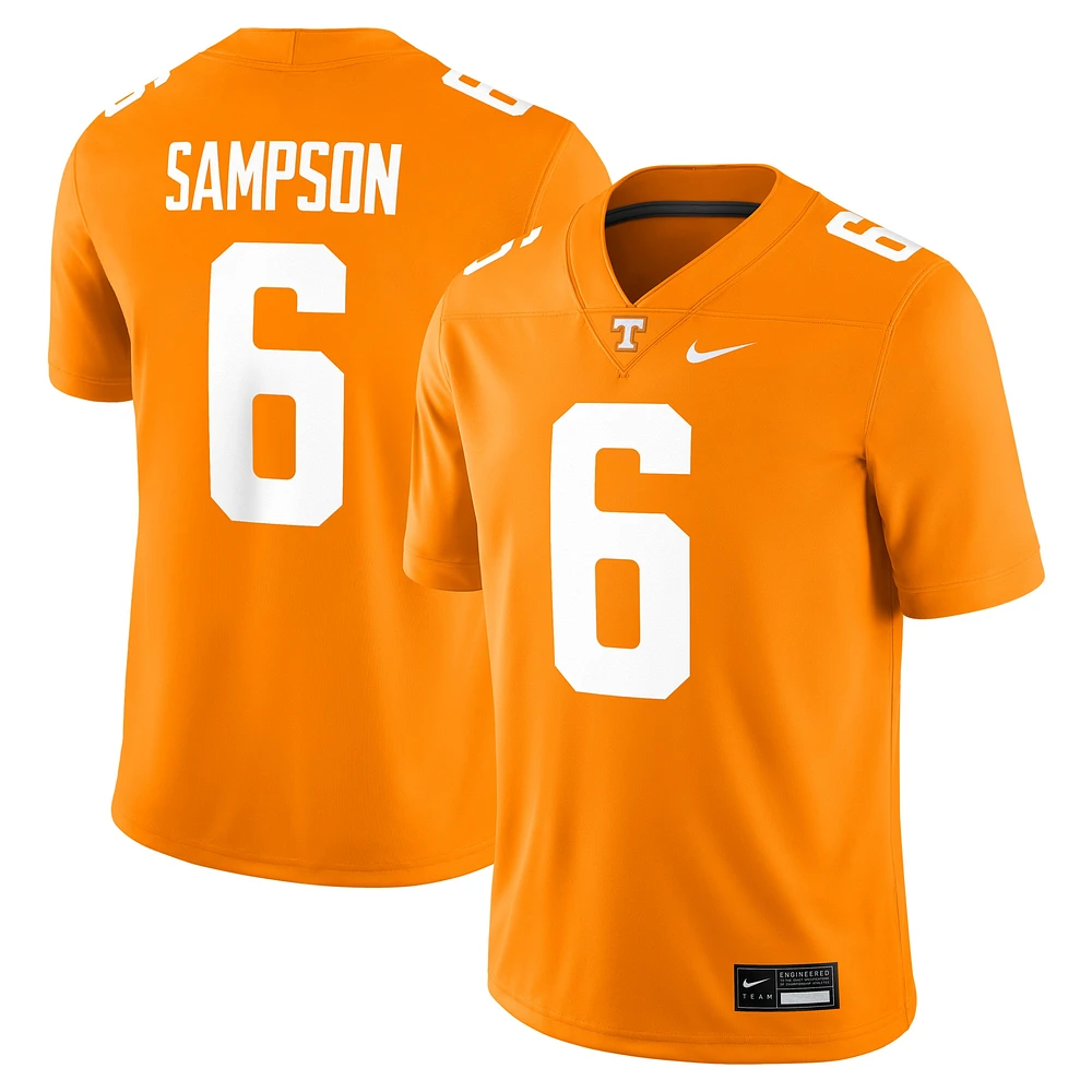 Maillot de football Nike Dylan Sampson Tennessee Orange Volunteers NIL pour homme