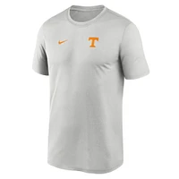 T-shirt Nike gris Tennessee Volunteers 2025 Sideline pour homme avec petit logo Legend Performance