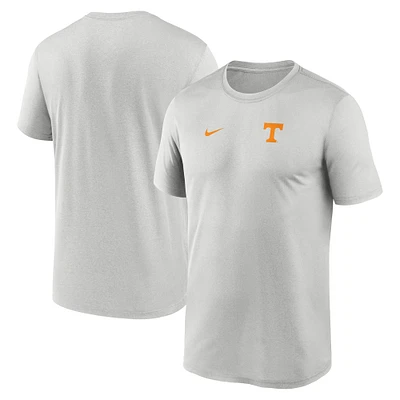 T-shirt Nike gris Tennessee Volunteers 2025 Sideline pour homme avec petit logo Legend Performance