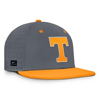 Men's Nike Gray Tennessee Volunteers On-Field Dugout True Performance Fitted Hat