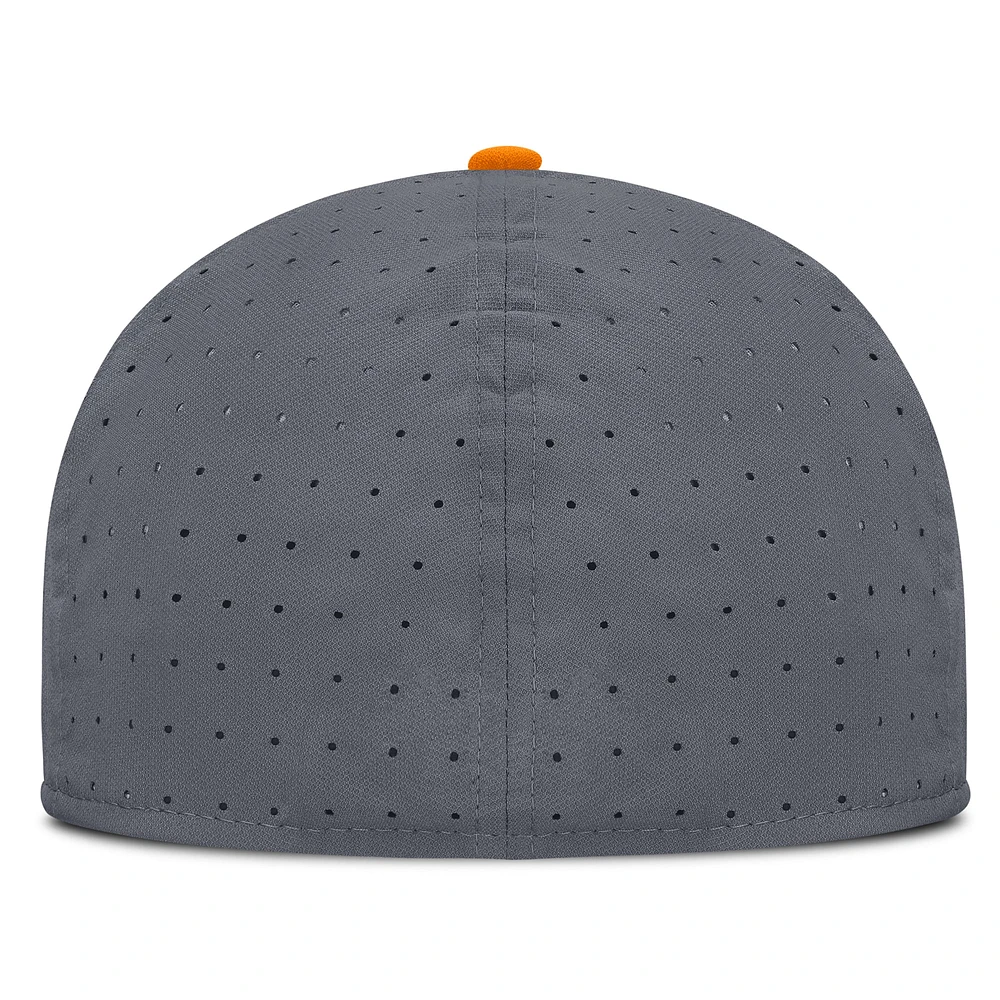 Men's Nike Gray Tennessee Volunteers On-Field Dugout True Performance Fitted Hat